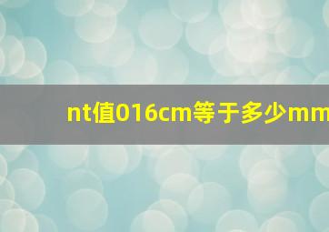 nt值016cm等于多少mm