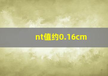 nt值约0.16cm