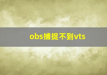 obs捕捉不到vts