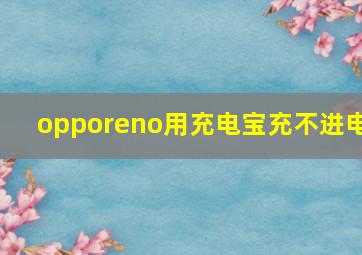 opporeno用充电宝充不进电