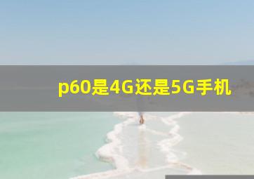 p60是4G还是5G手机