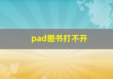 pad图书打不开