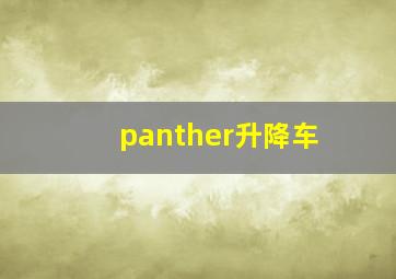 panther升降车