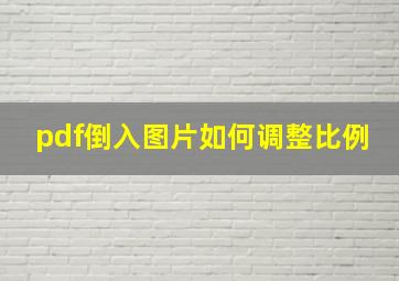 pdf倒入图片如何调整比例