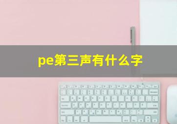 pe第三声有什么字