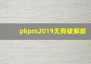 pkpm2019无狗破解版