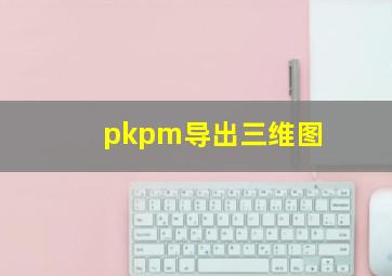 pkpm导出三维图