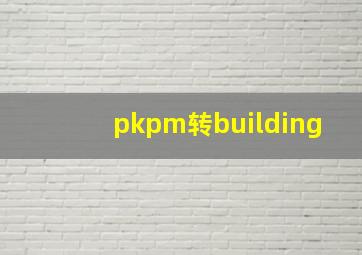 pkpm转building