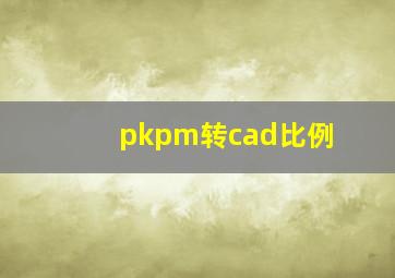 pkpm转cad比例