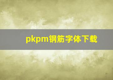 pkpm钢筋字体下载