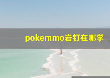 pokemmo岩钉在哪学