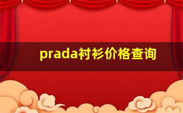 prada衬衫价格查询