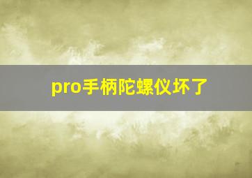 pro手柄陀螺仪坏了