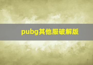 pubg其他服破解版