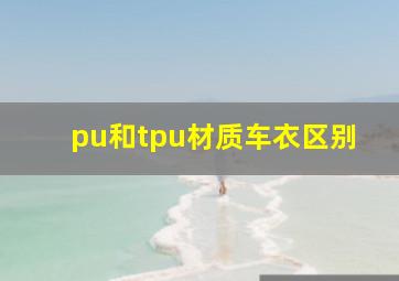 pu和tpu材质车衣区别