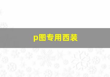 p图专用西装