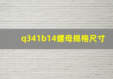 q341b14螺母规格尺寸