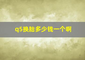 q5换胎多少钱一个啊