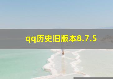 qq历史旧版本8.7.5