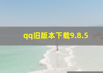 qq旧版本下载9.8.5