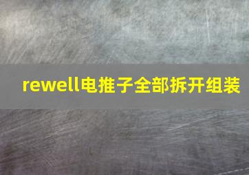 rewell电推子全部拆开组装