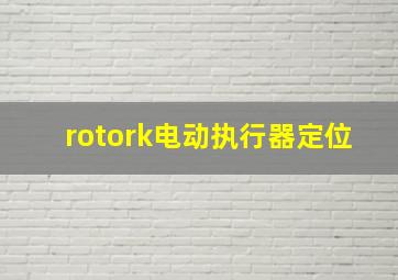 rotork电动执行器定位