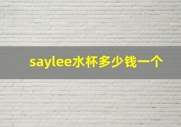 saylee水杯多少钱一个