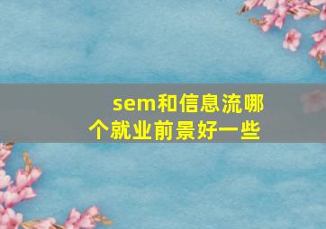 sem和信息流哪个就业前景好一些