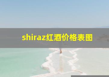 shiraz红酒价格表图