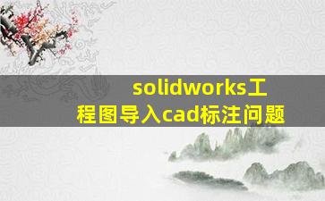 solidworks工程图导入cad标注问题