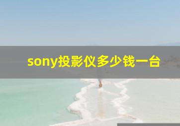 sony投影仪多少钱一台