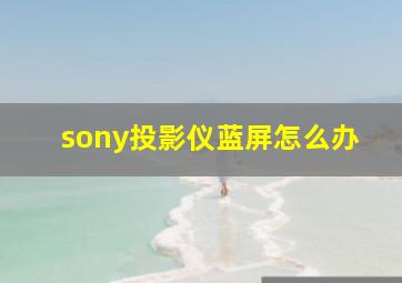 sony投影仪蓝屏怎么办