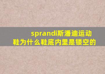 sprandi斯潘迪运动鞋为什么鞋底内里是镂空的