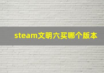 steam文明六买哪个版本