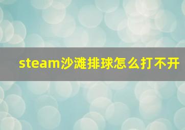 steam沙滩排球怎么打不开