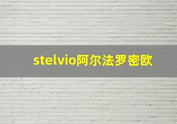 stelvio阿尔法罗密欧