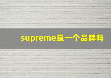 supreme是一个品牌吗