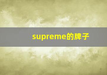 supreme的牌子