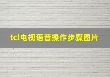 tcl电视语音操作步骤图片