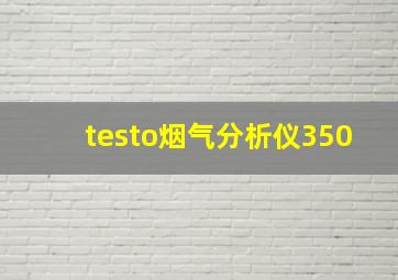 testo烟气分析仪350