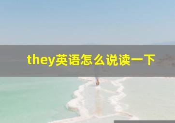 they英语怎么说读一下