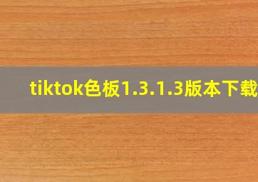 tiktok色板1.3.1.3版本下载