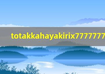 totakkahayakirix7777777的意义