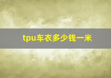 tpu车衣多少钱一米