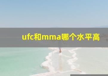 ufc和mma哪个水平高