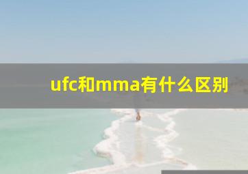 ufc和mma有什么区别