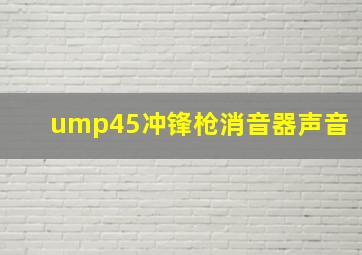 ump45冲锋枪消音器声音