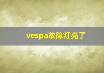 vespa故障灯亮了