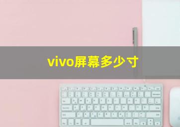 vivo屏幕多少寸