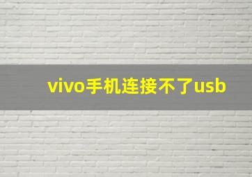 vivo手机连接不了usb